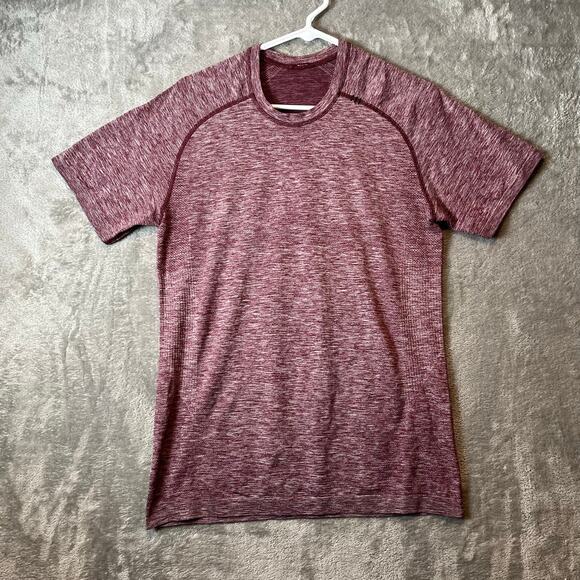 lululemon athletica Other - Lululemon Men's Metal Vent Tech Short Sleeve‎ Shirt Size Small Maroon Red